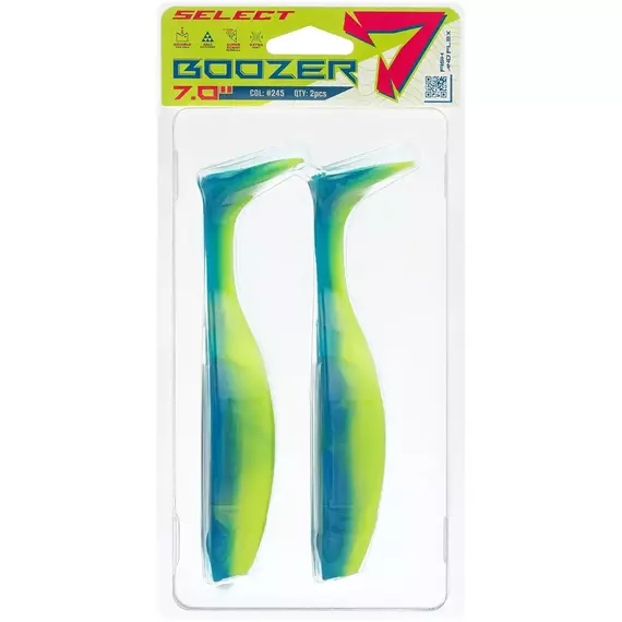 Силікон Select Boozer SE 7" #245 (2 шт / уп), Длина силикона: 7" (17.5 см), Расцветка силикона: 245, фото , изображение 2